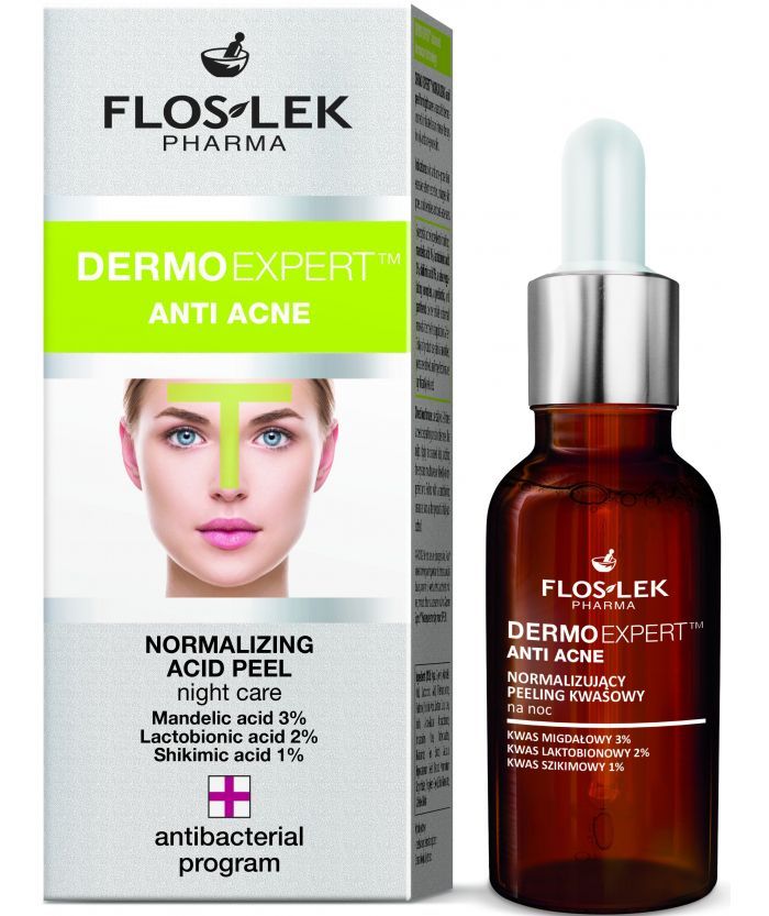 Кислотный пилинг для лица Floslek Dermo Expert Anti Acne Normalizing Acid Peel, 30 мл