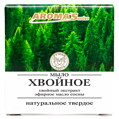 Мыло твердое Aroma'Saules натуральное "Хвойное", 85 г