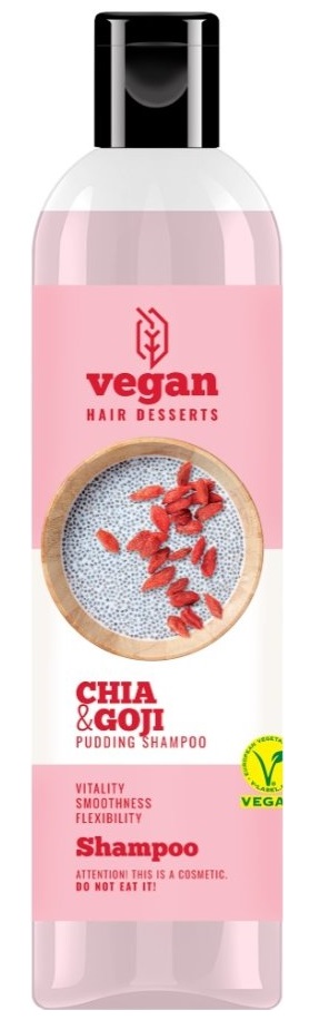 Шампунь для волос Vegan Hair Desserts Chia & Goji Pudding, 300 мл