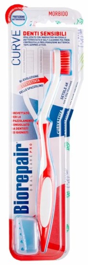 Изогнутая зубная щетка BioRepair Curve Denti Sensibili для чувствительных зубов