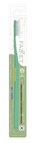 Зубная щетка Fazzet Organic Medium, бирюзовая