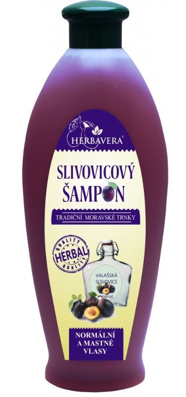 Шампунь для волос Herbavera Сливовый для нормальных и жирных волос, 550 мл