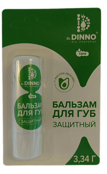 Защитный бальзам для губ Dr.Dinno с маслом авокадо, 3,34 г