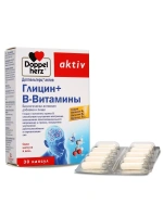 Doppelherz®/Доппельгерц актив Глицин + В-Витамины № 30 (капсулы), для нервной системы, памяти и нормализации сна
