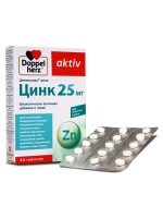 Doppelherz®/Доппельгерц Актив Цинк 25 мг для иммунитета № 30 (таблетки), для иммунитета,  кожи, волос